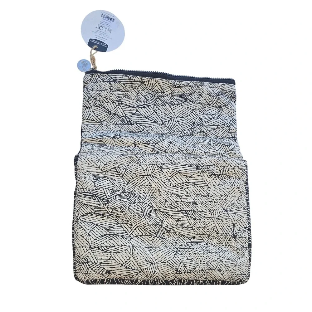 Studio Oh Leah Duncan Midnight Blooms Tablet Carrier Sleeve Padded Black Cream